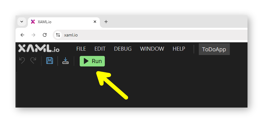 Click Run to launch your project